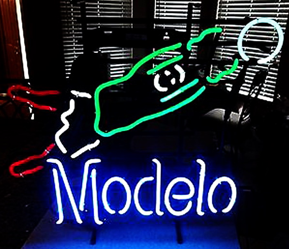 Modelo Beer Soccer Neon Sign